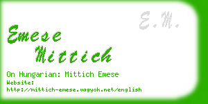 emese mittich business card